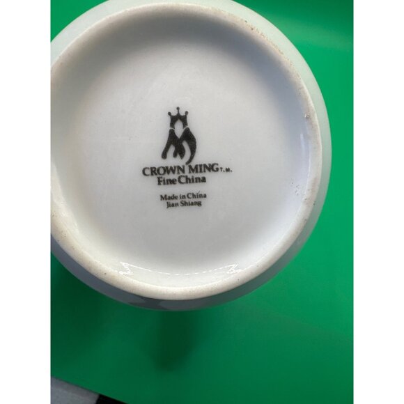 Crown Ming Fine China Floral Creamer Pitcher White & Pastel Design - Picture 3 of 4